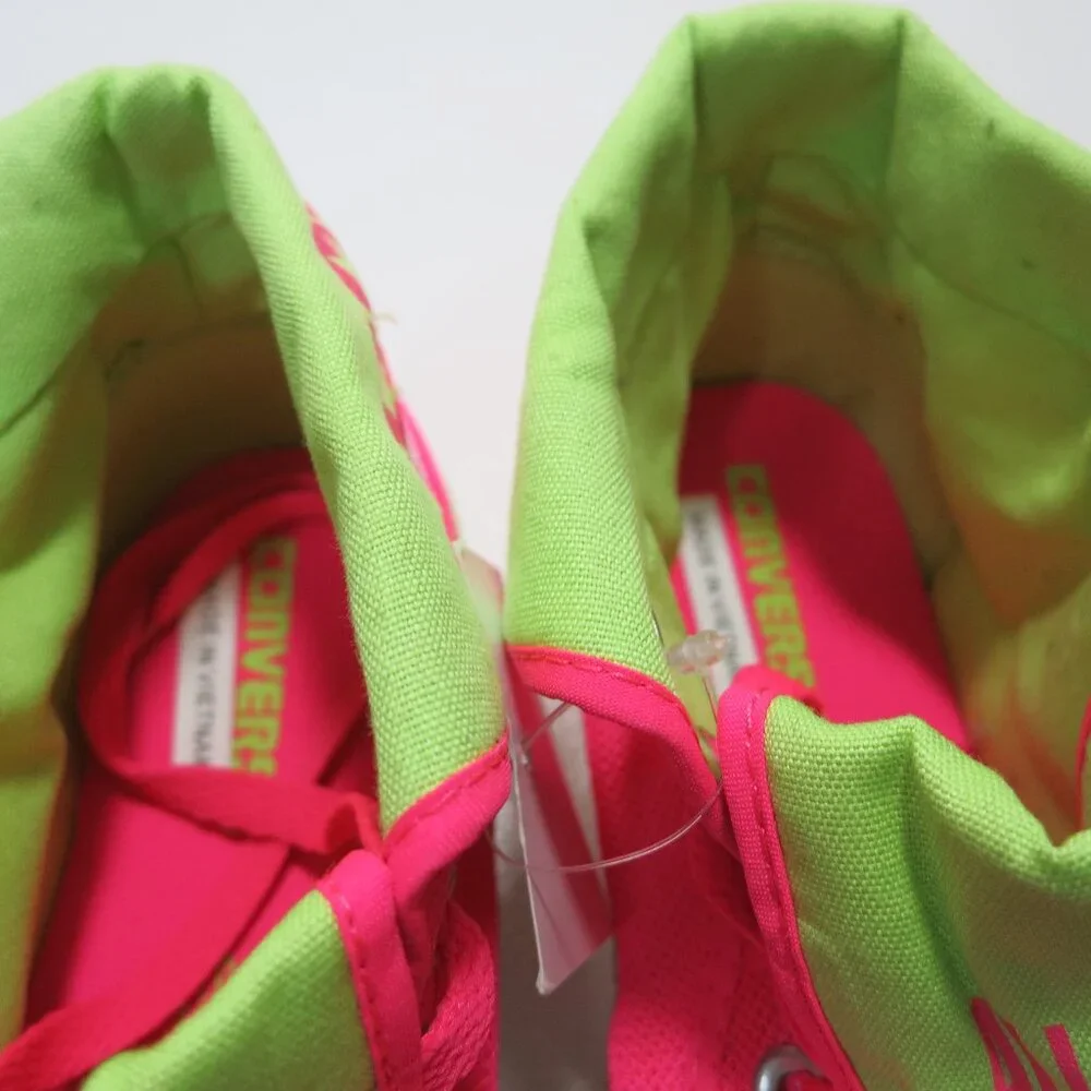 Converse Pink Lime High Top All Star Tennis Shoes New Footwear Shoes Kids Sz 6